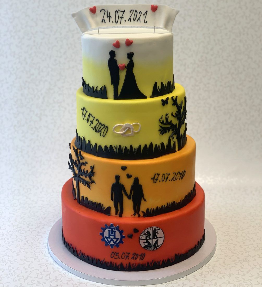 Romantische Hochzeitstorte